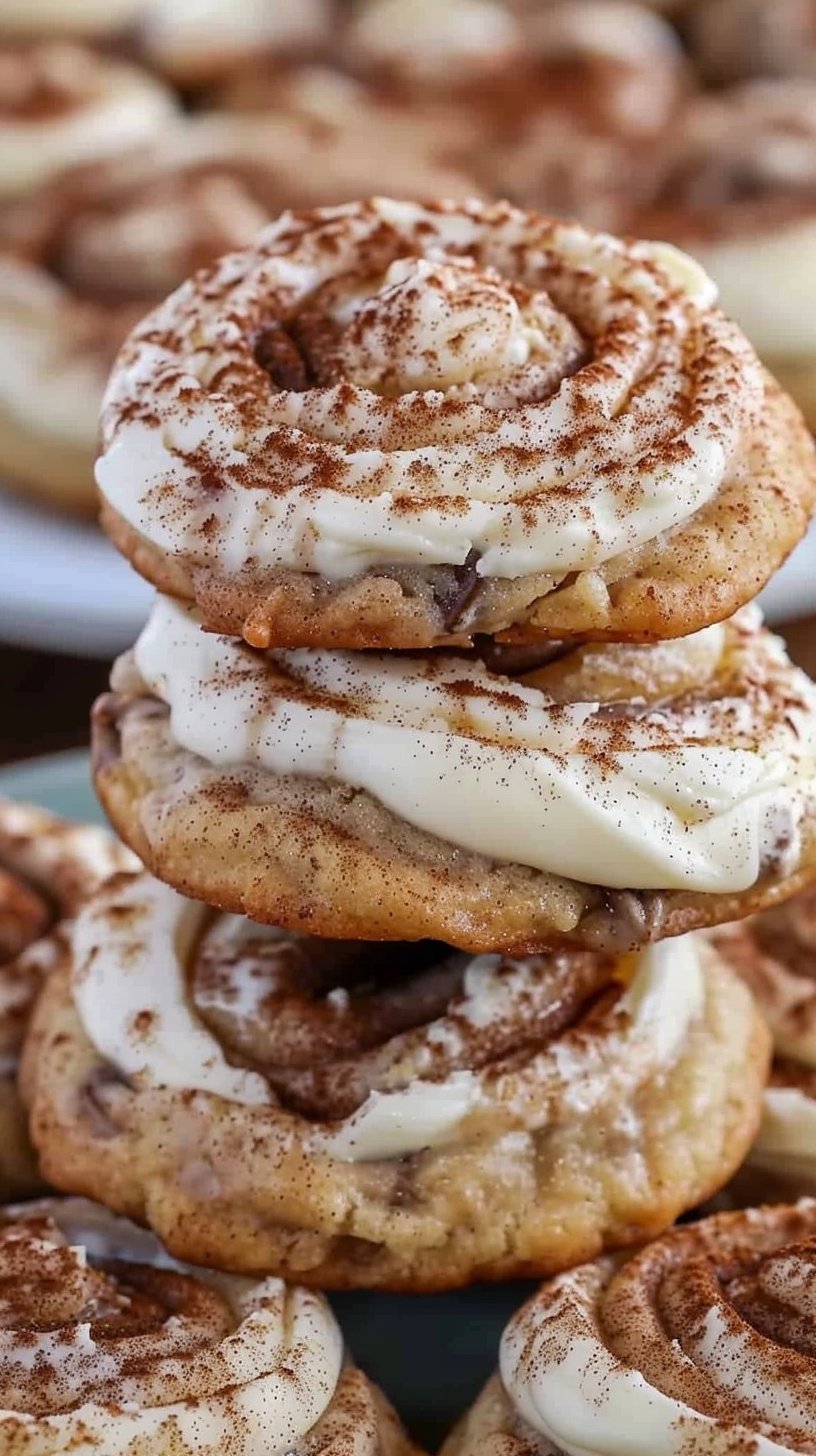 Cinnamon Roll Cheesecake Cookies
