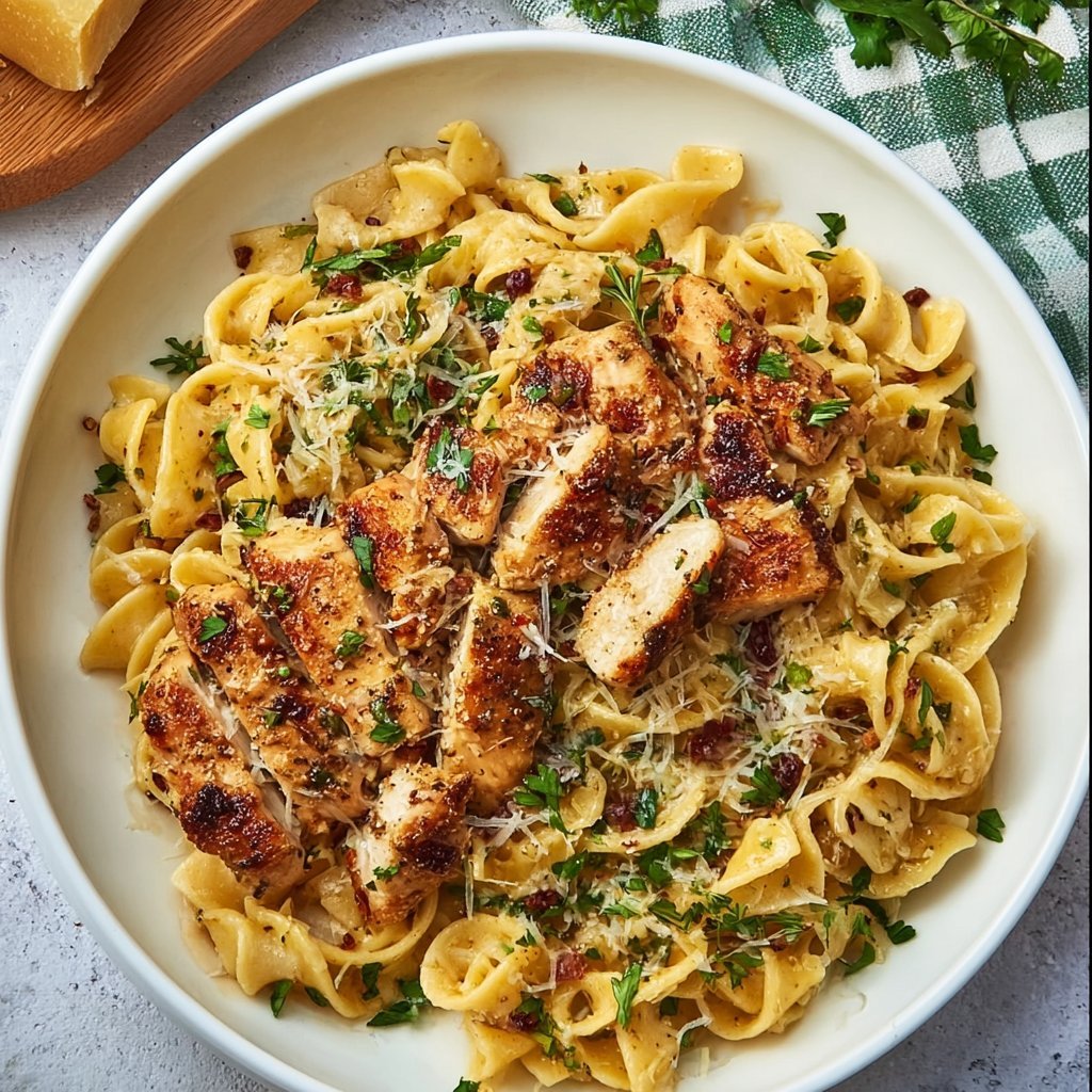 Garlic Butter Chicken Pasta