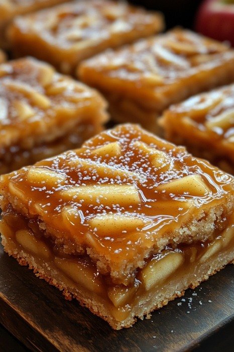 Gesalzene Karamell-Apfel-Pie-Riegel