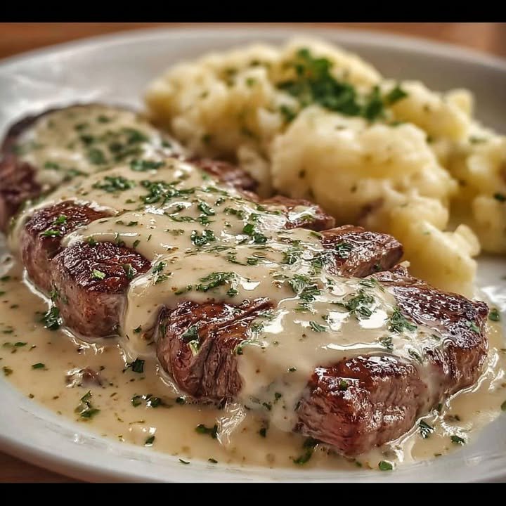 Creamy Garlic Steak