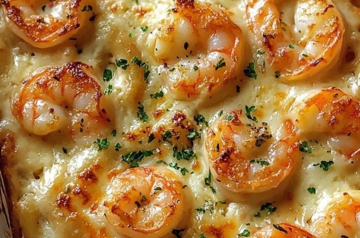 Creamy Shrimp Scampi Pasta Bake