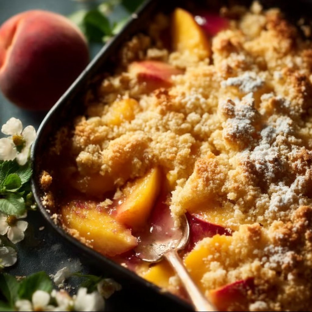 Zuckerfreier Pfirsich-Cobbler