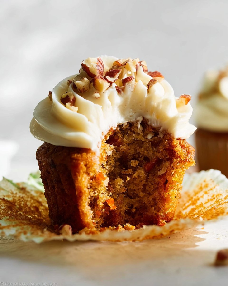 Carrot Cake Cupcakes with Cream Cheese Frosting