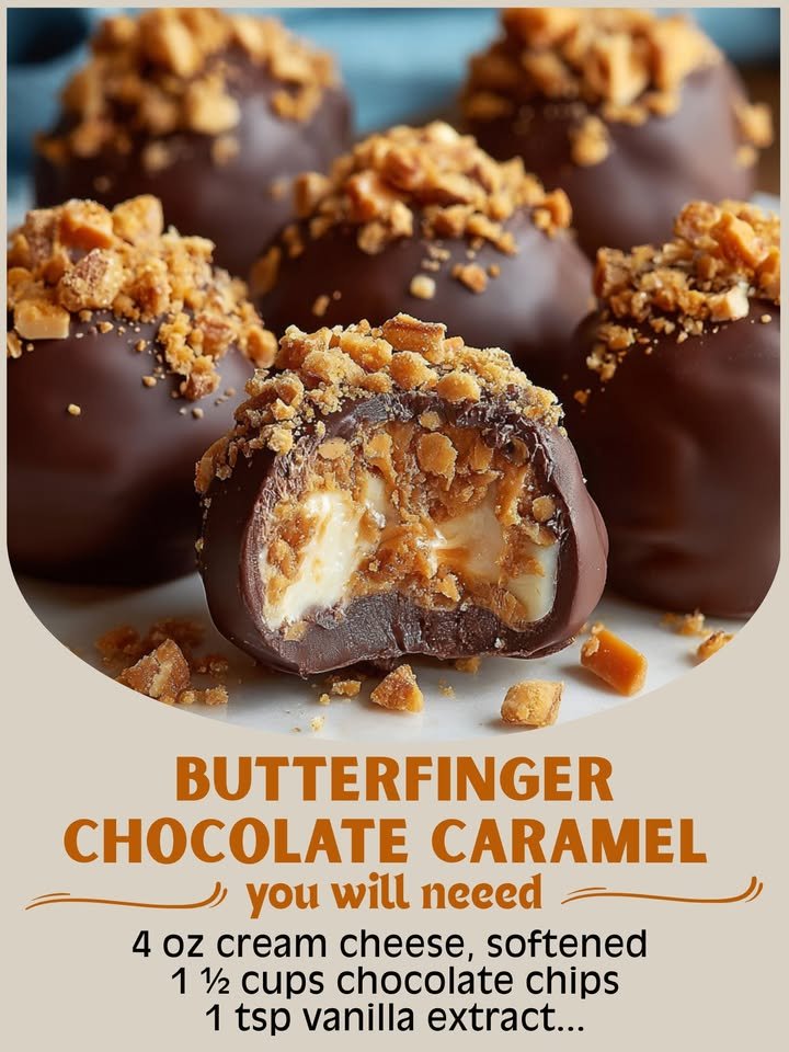 Butterfinger Chocolate Caramel Crunch Truffles