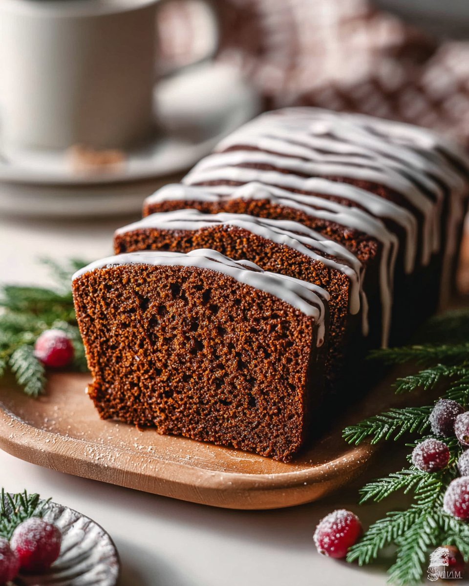 Gingerbread Loaf with Orange Icing