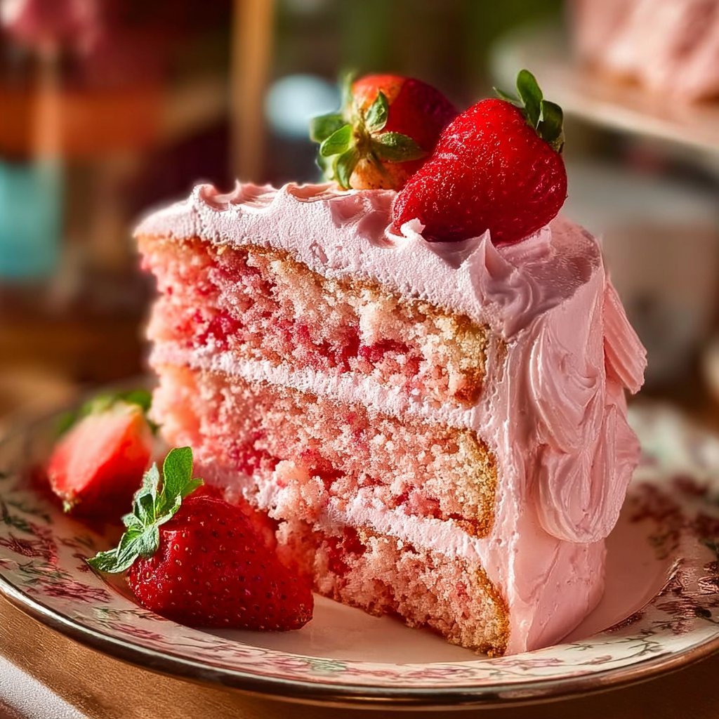 The Best Strawberry Cake Ever