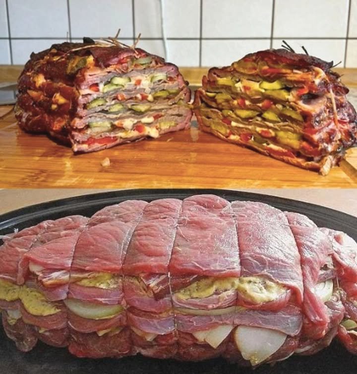 Schichtbraten in Senfsauce