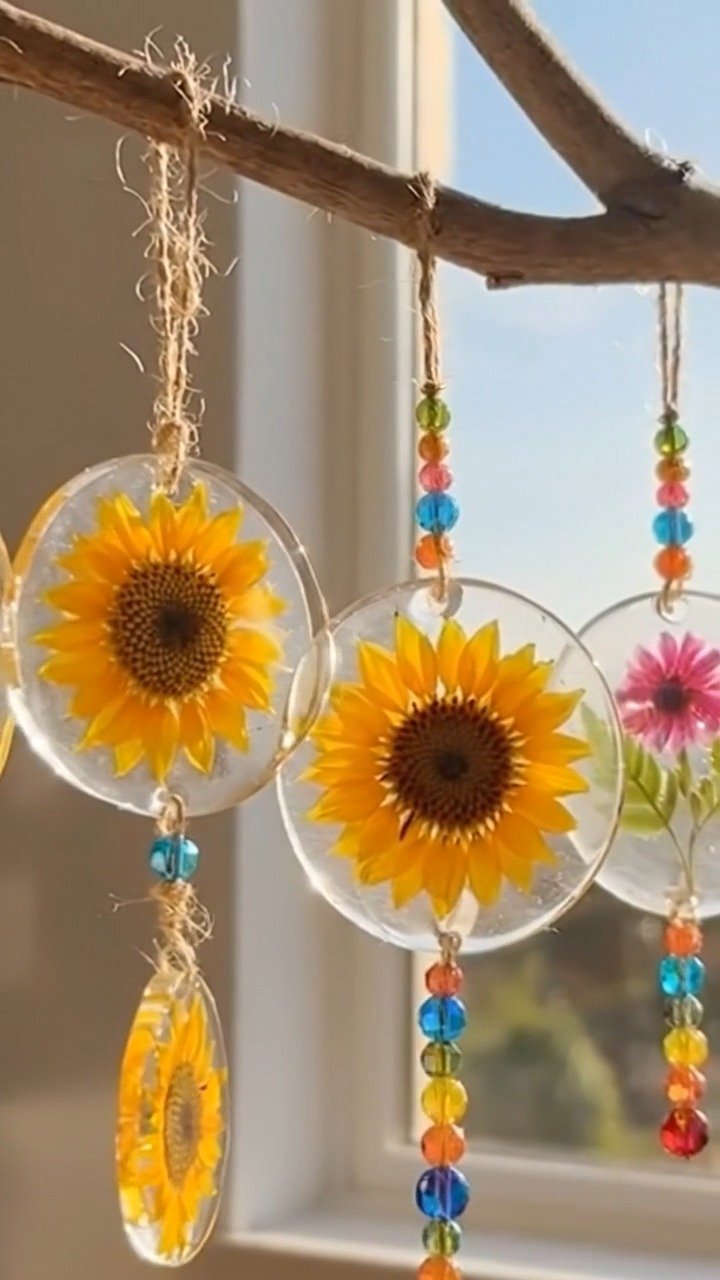 Eco-friendly DIY suncatchers transform simple sustainable materials into glowing window art ✨ Save this creative project!