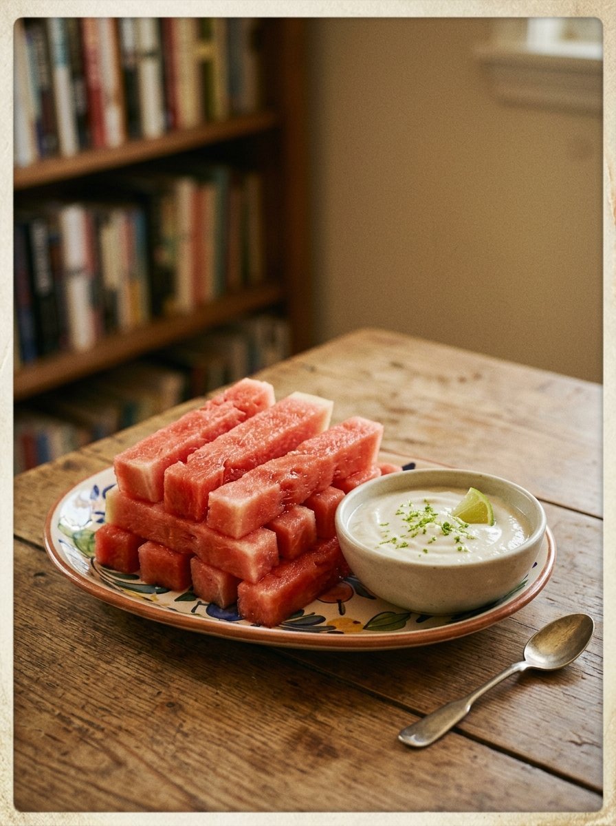 Irresistible Watermelon Fries with Coconut Lime Dip