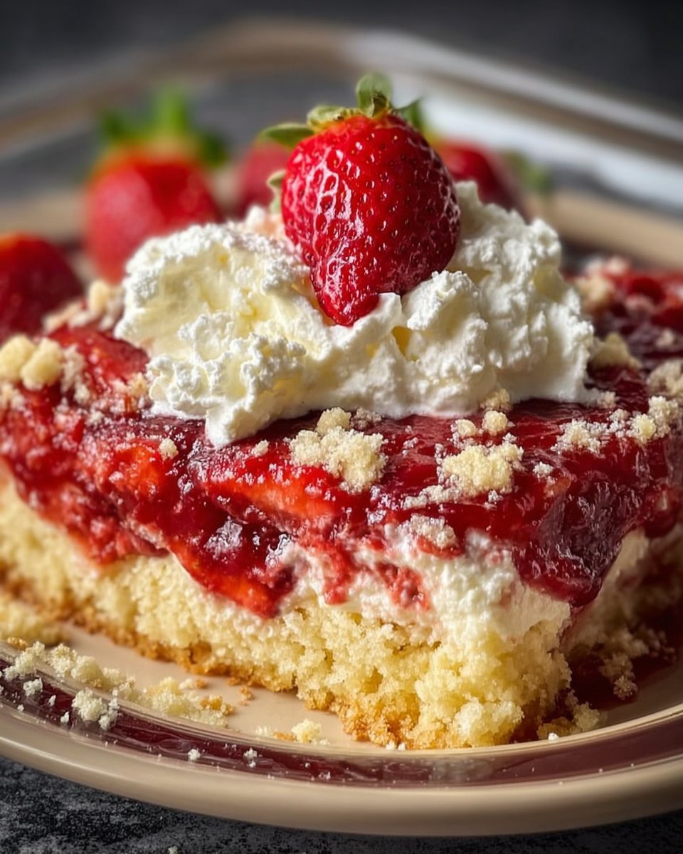 Strawberry Cheesecake Dump Cake