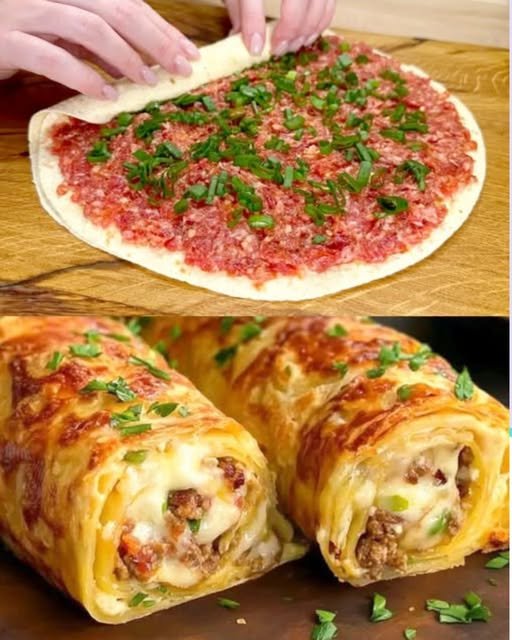 Tortillas with minced meat and cheese - better than a burger!