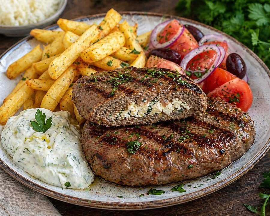 Bifteki mit Feta