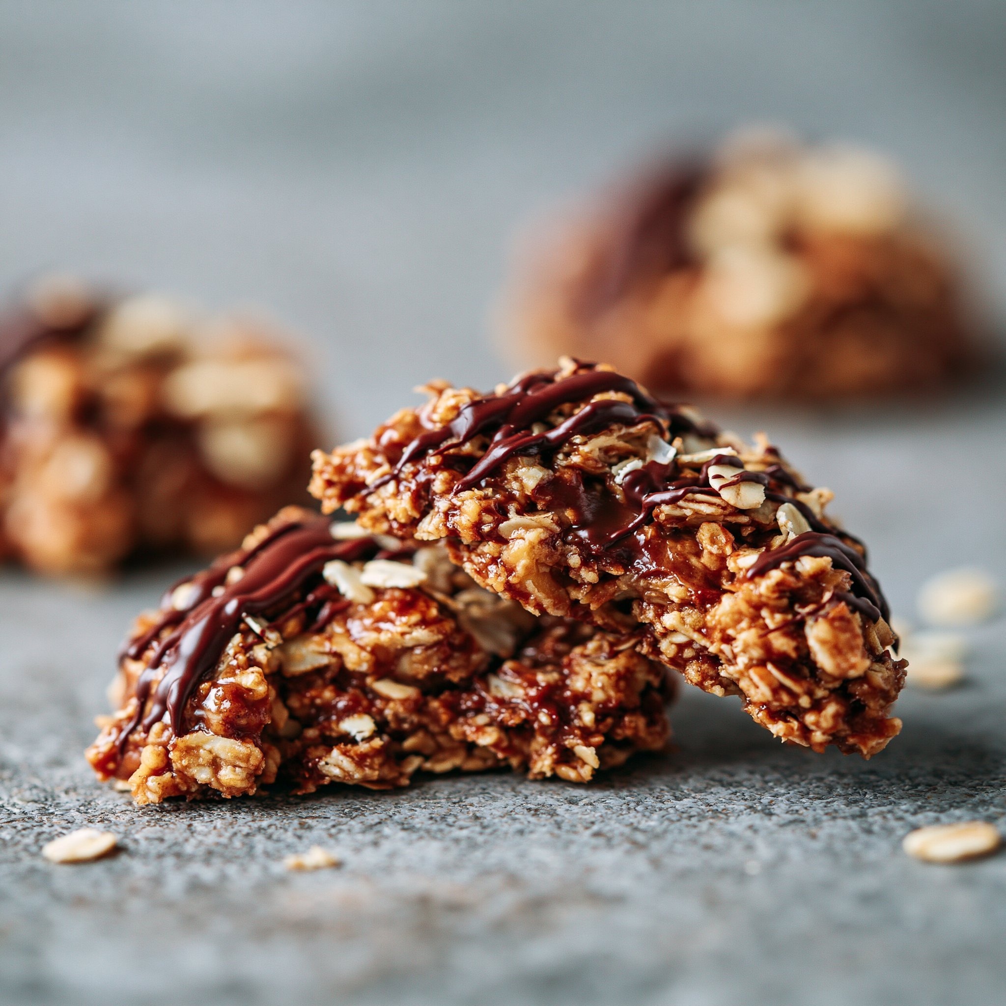 Gesunde No-Bake Schokoladen-Erdnussbutter-Haferkekse