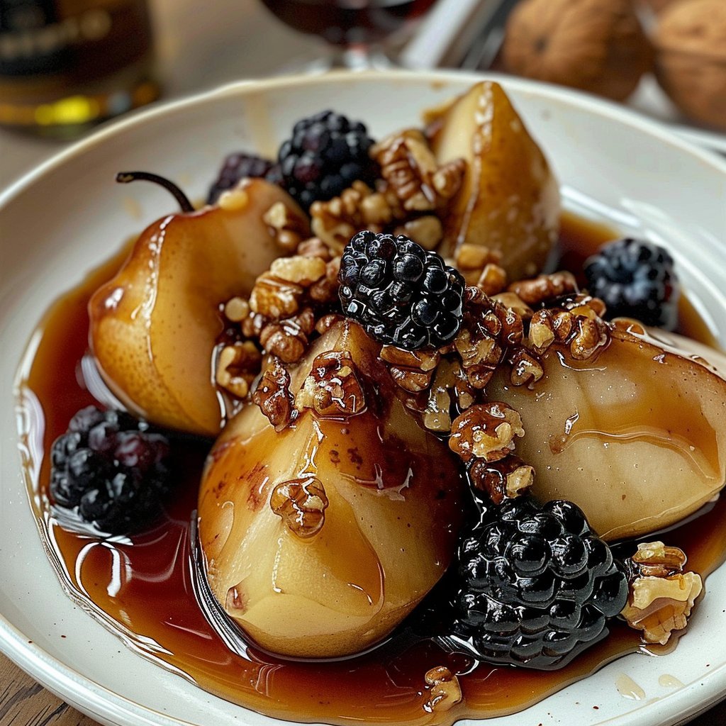 Baked Pears with Honey & Walnuts