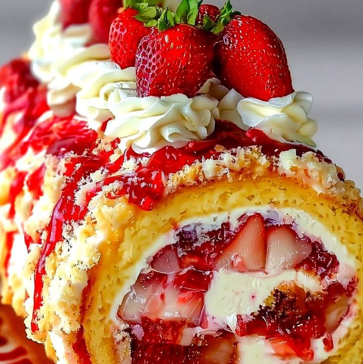 Homemade Strawberry Shortcake Cheesecake