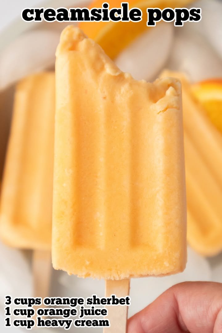 Orange Creamsicle Popsicles