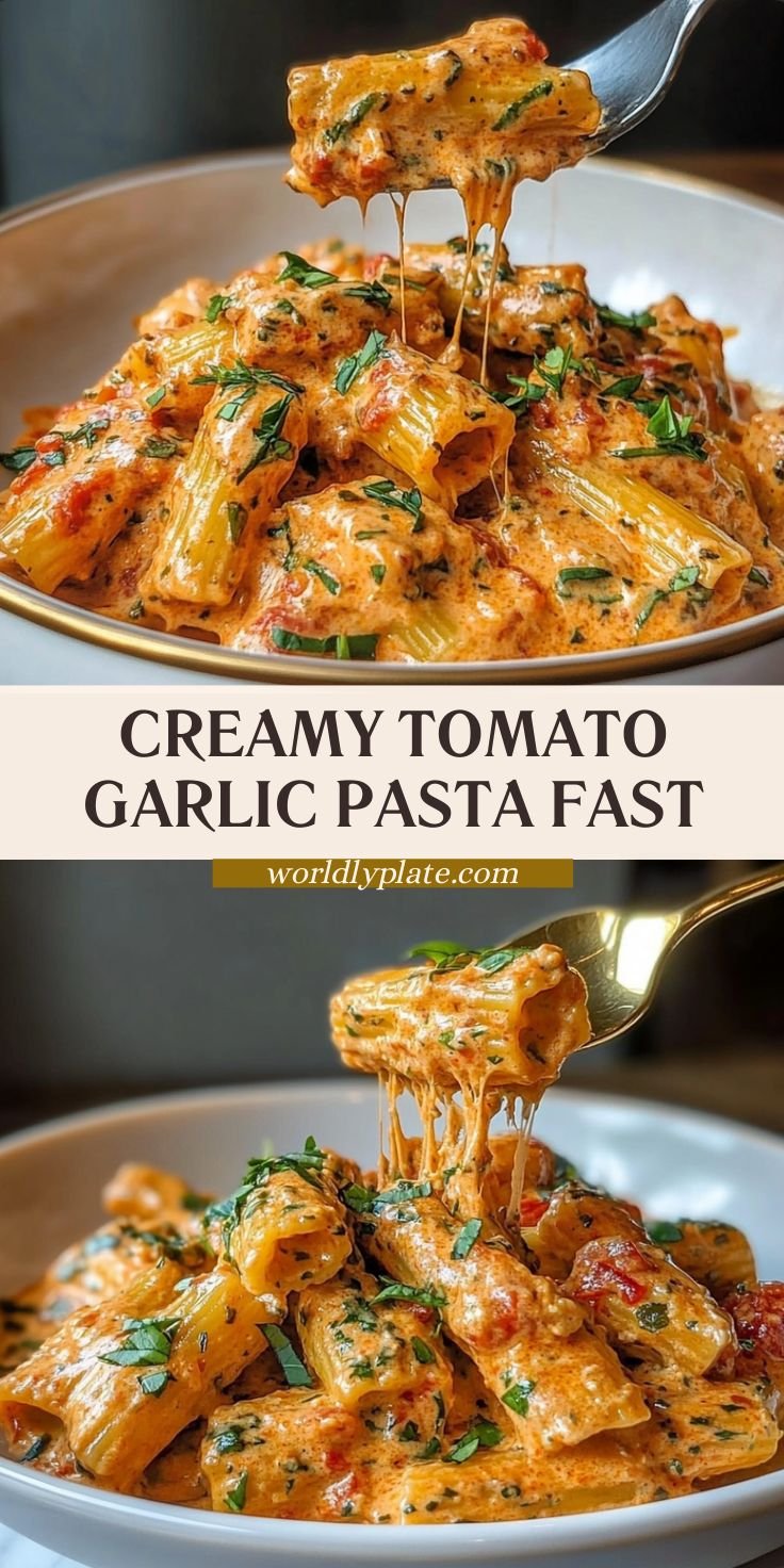 Creamy Tomato Garlic Pasta