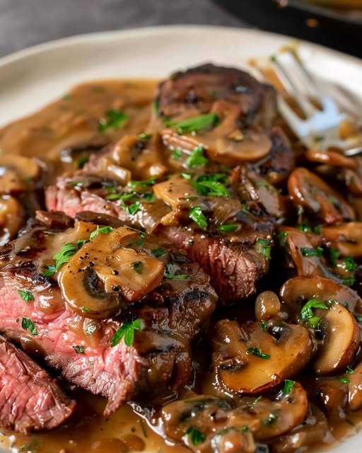 Sirloin Steak with Marsala Mushroom Sauce