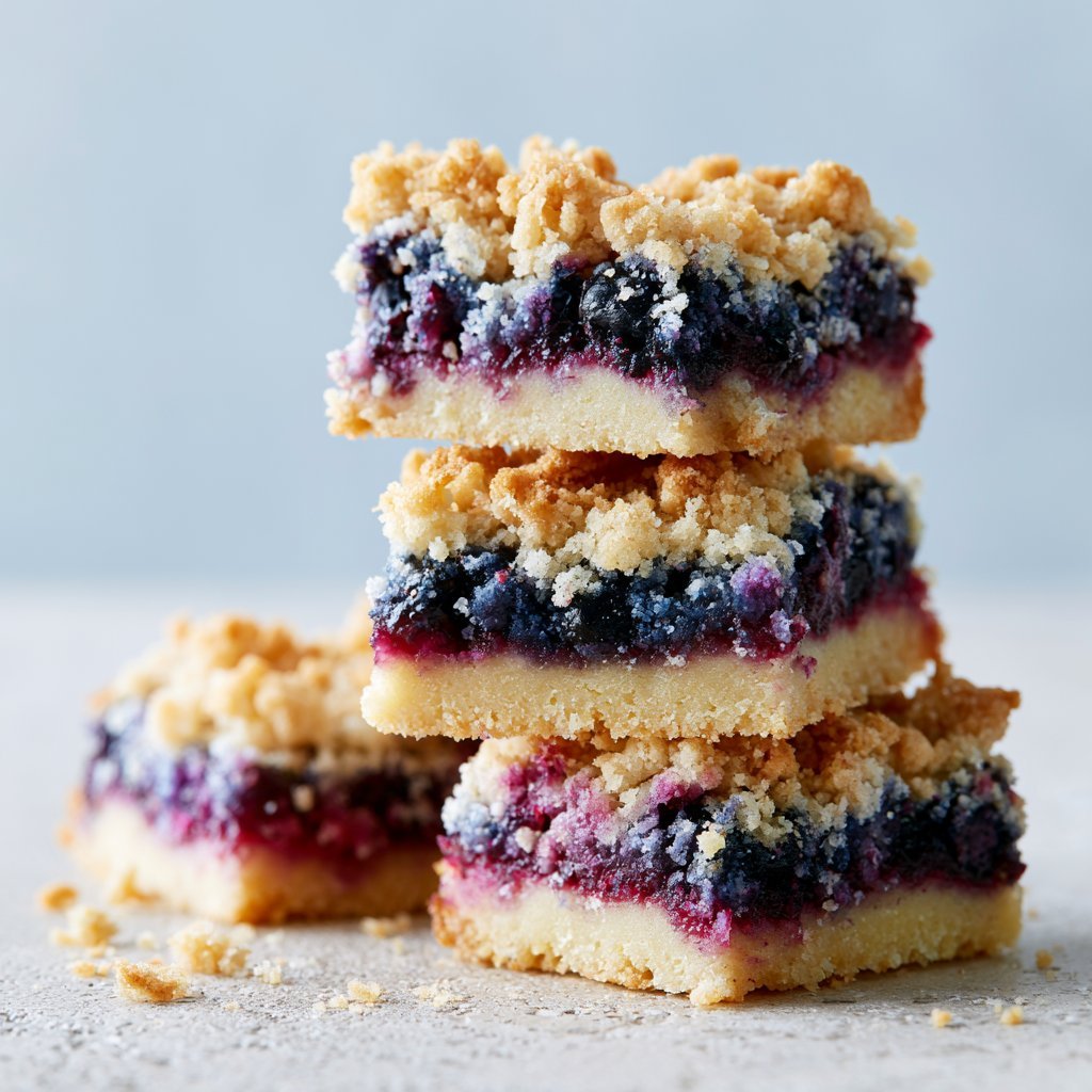 Blaubeer-Crumble-Riegel