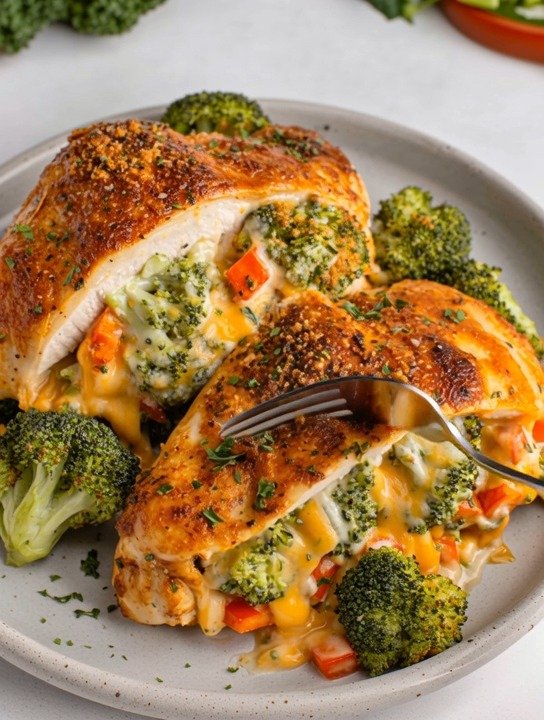 Broccoli Cheese Stuffed Chicken