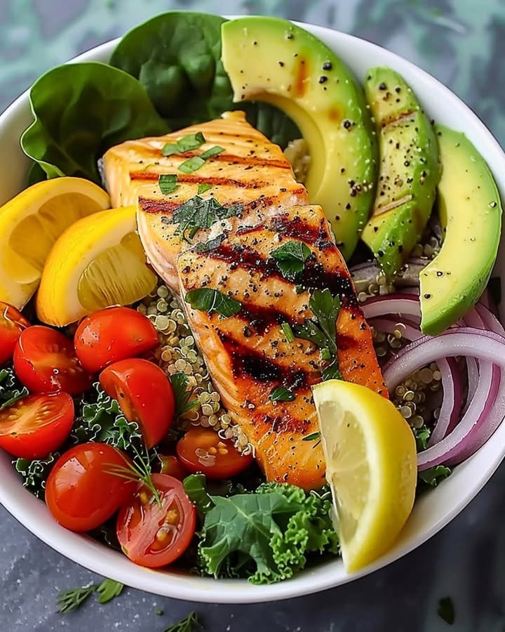 Grilled Salmon Power Bowl