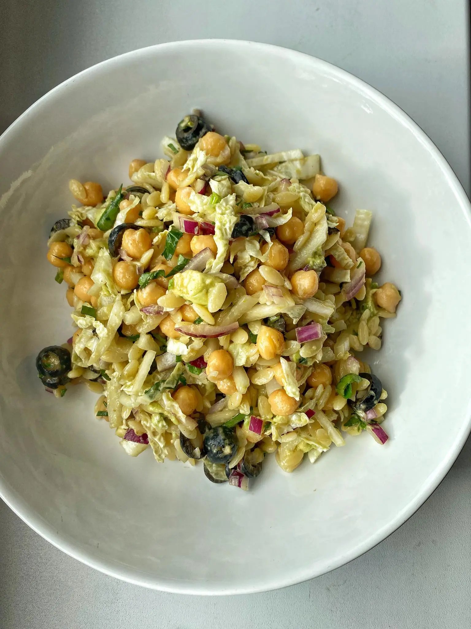 Chickpea Orzo Salad