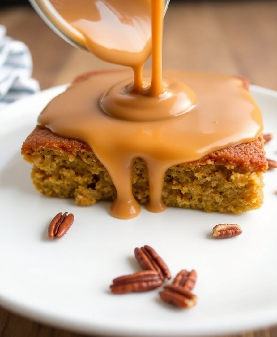 Delicious Butter Pecan Praline Poke Cake You Can’t Resist!