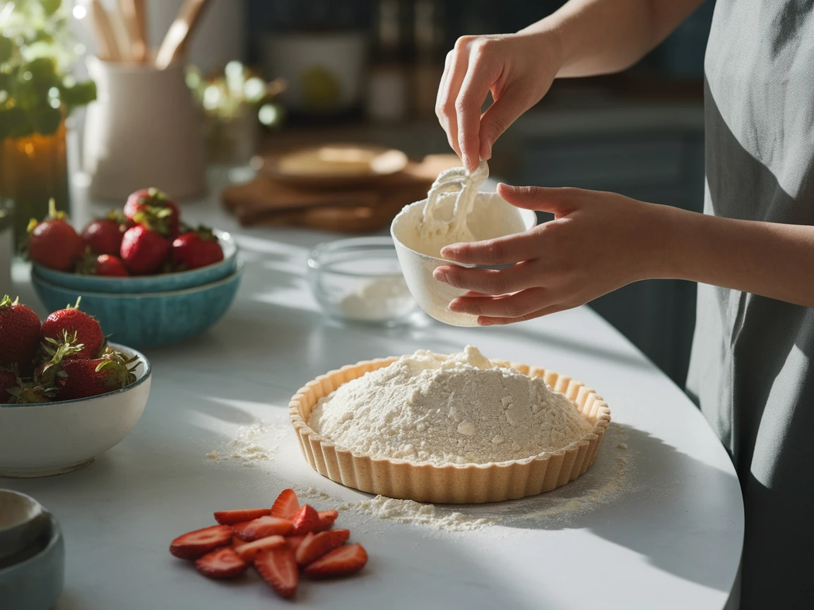 tarta de fresas con nata
