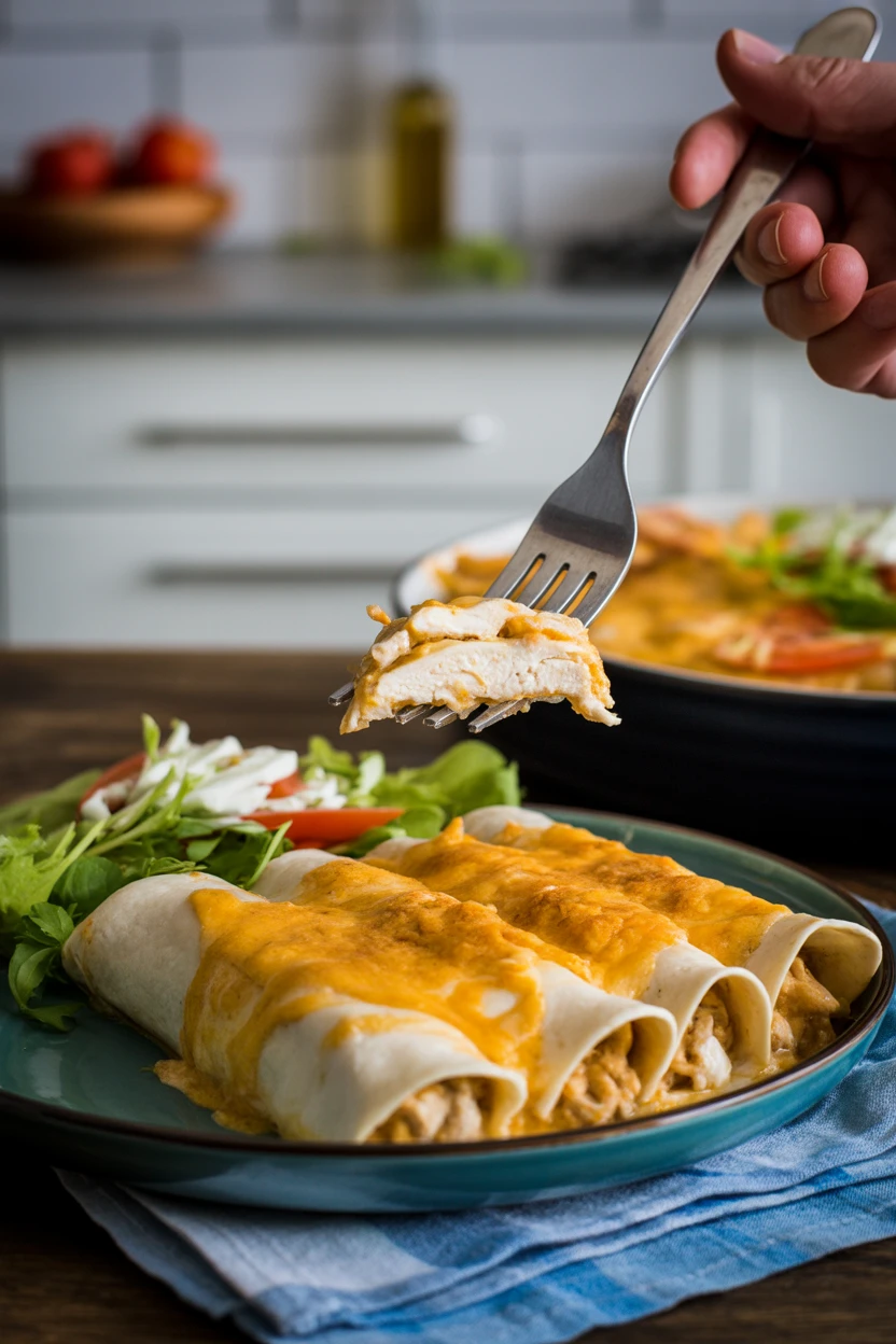 Cream Cheese Chicken Enchiladas