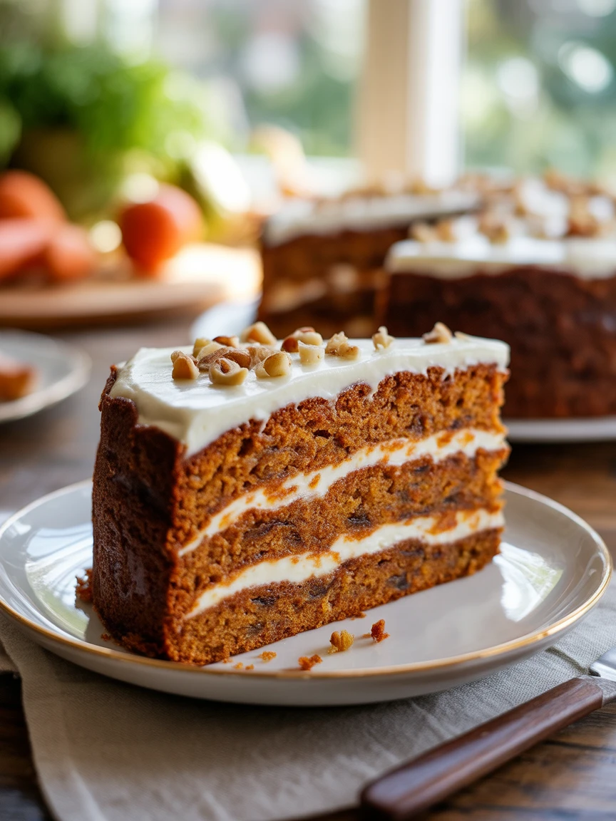 Cream Cheese Stuffed Carrot Cake
