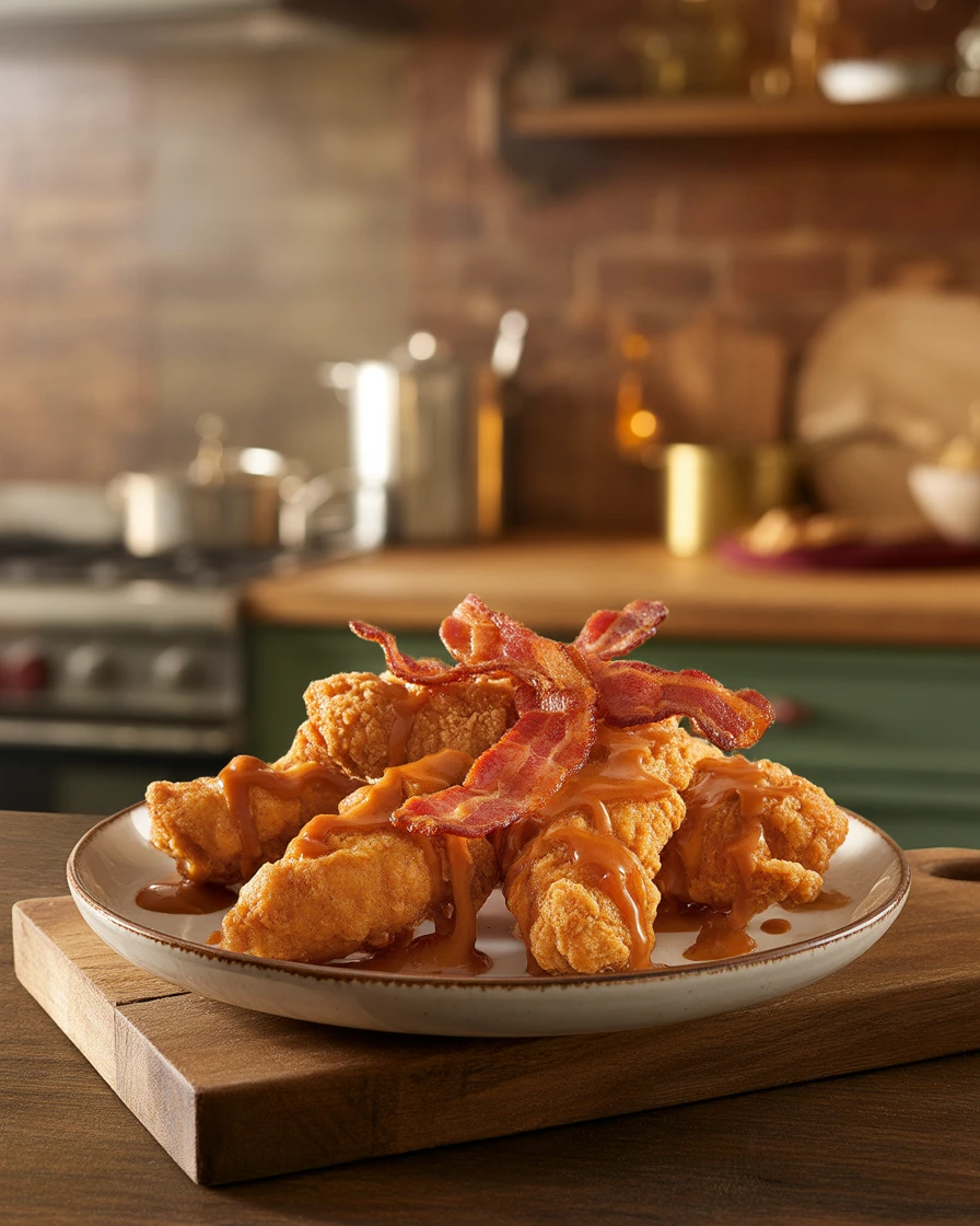 Maple Glazed Chicken with Crispy Bacon