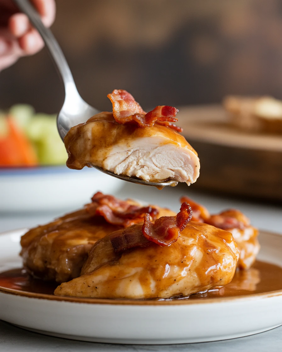 Maple Glazed Chicken with Crispy Bacon