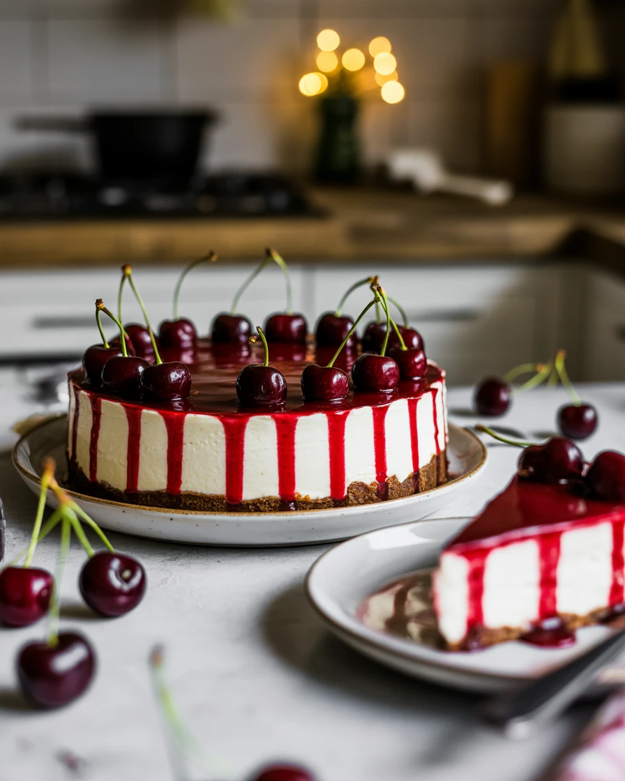 Decadent Black Forest Cheesecake with Cherry Bliss Topping