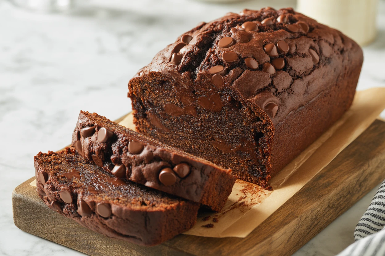 Banana bread with chocolate