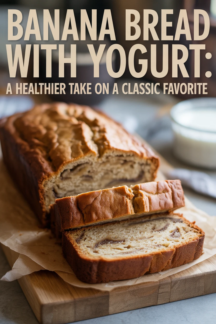 Banana bread with yogurt