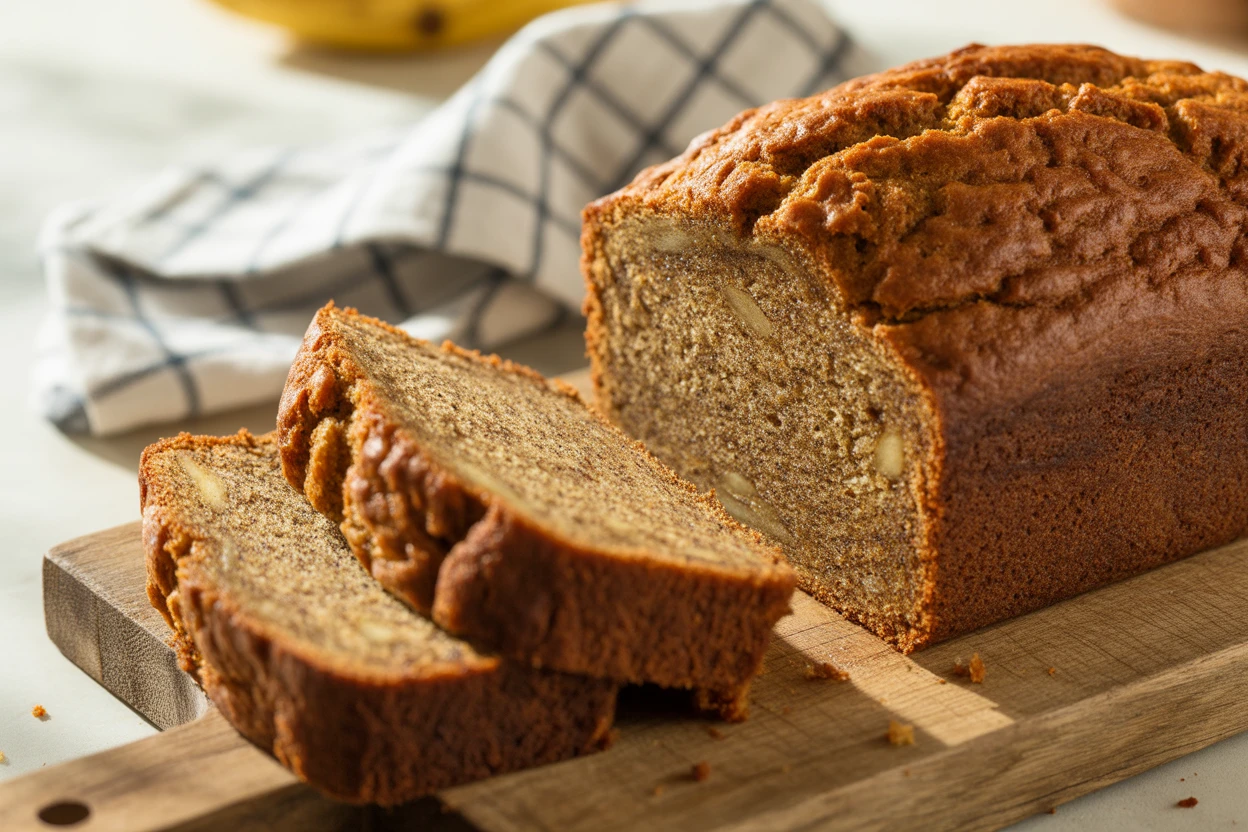Banana bread with yogurt
