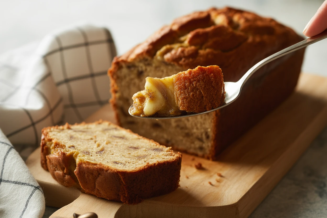 Banana bread with yogurt