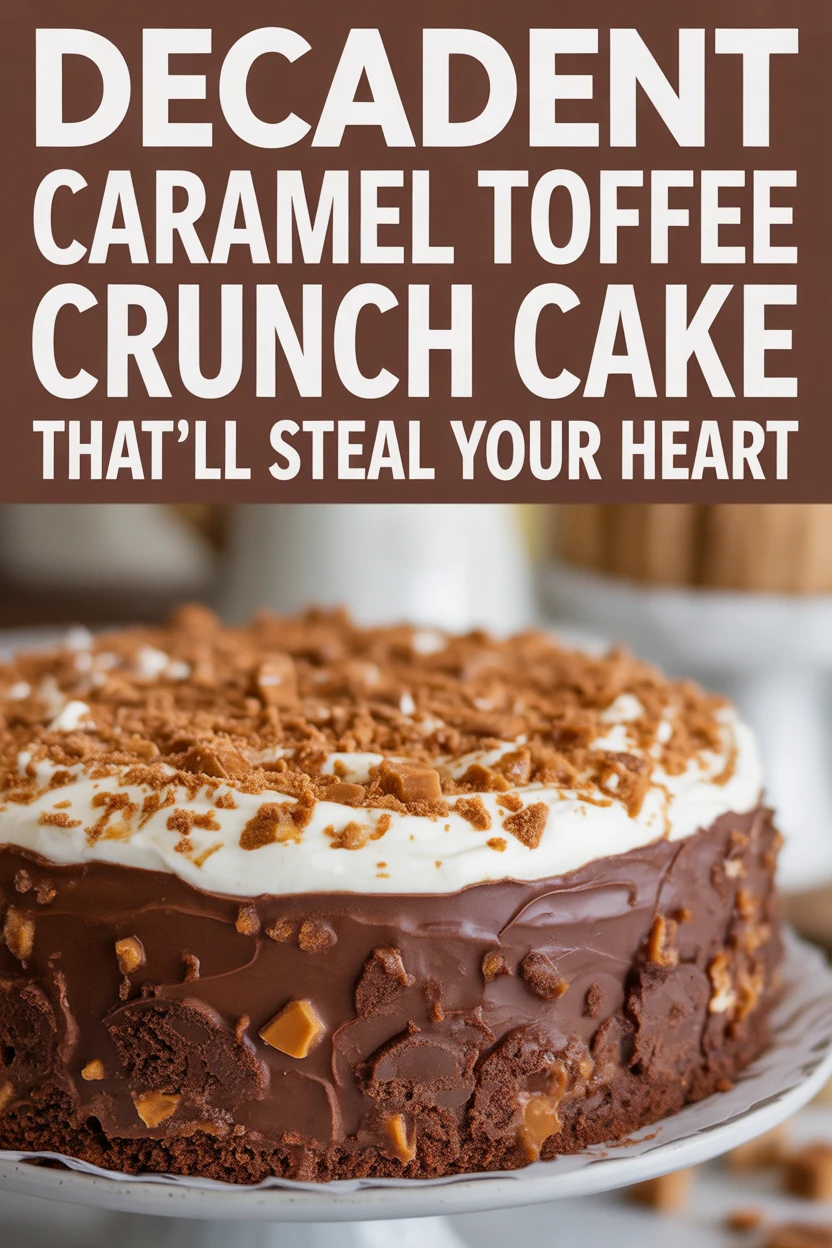Decadent Caramel Toffee Crunch Cake That'll Steal Your Heart