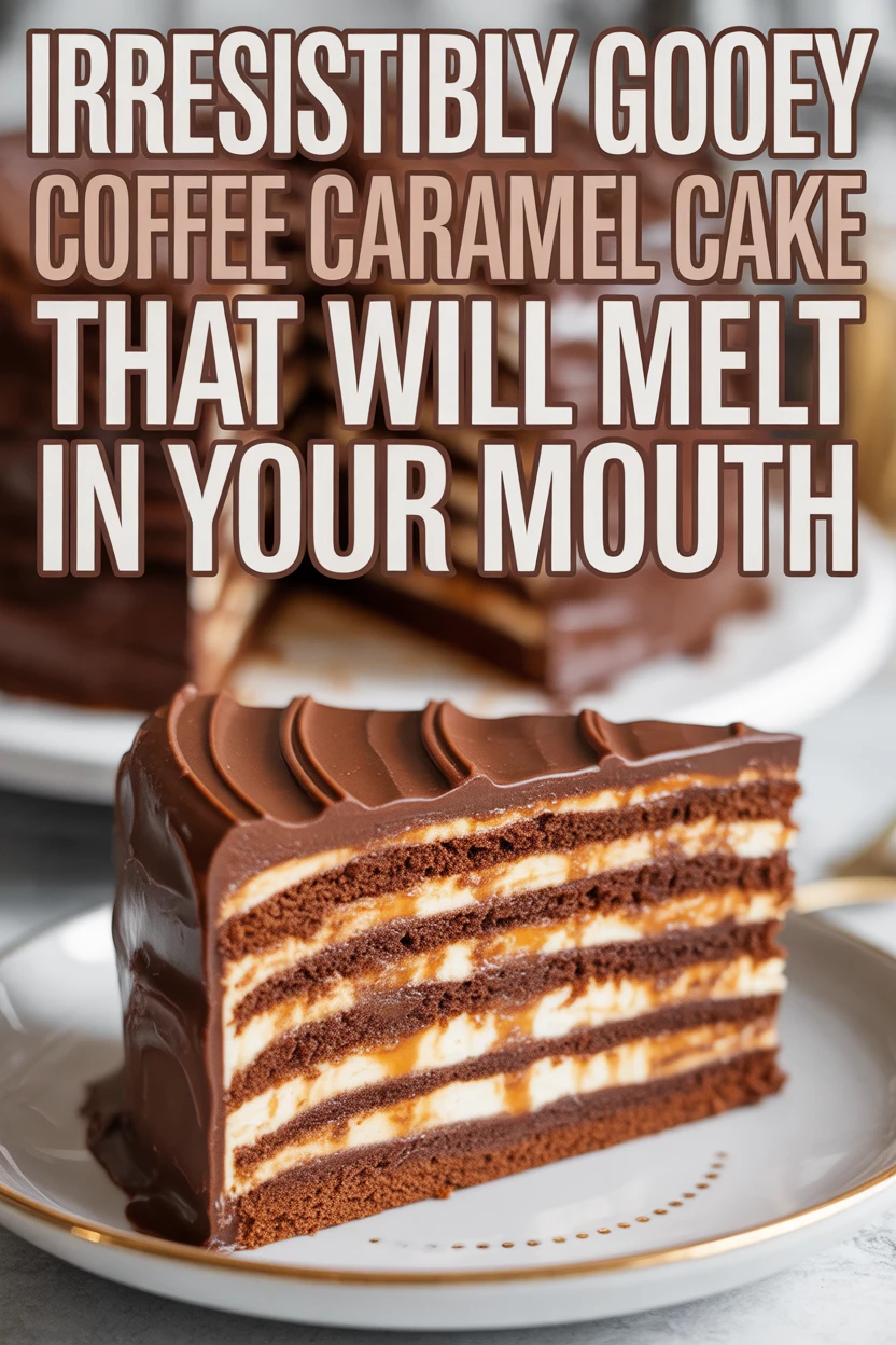 Gooey Coffee Caramel Cake