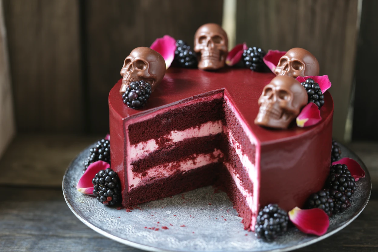 Blackberry Velvet Gothic Cake
