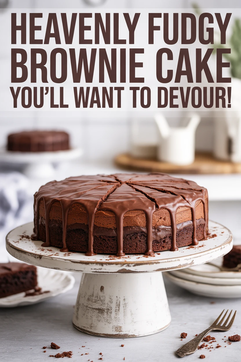 Heavenly Fudgy Brownie Cake You’ll Want to Devour!