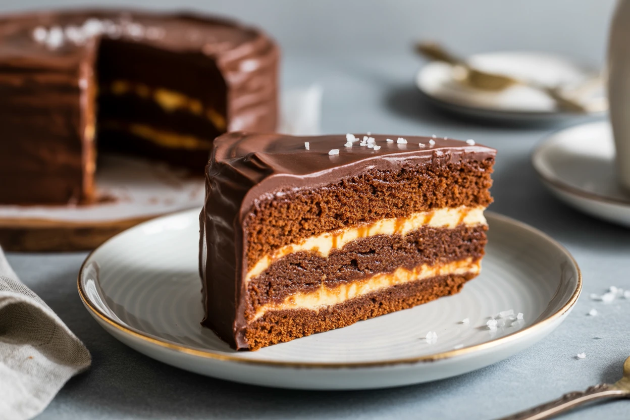 Gooey Coffee Caramel Cake