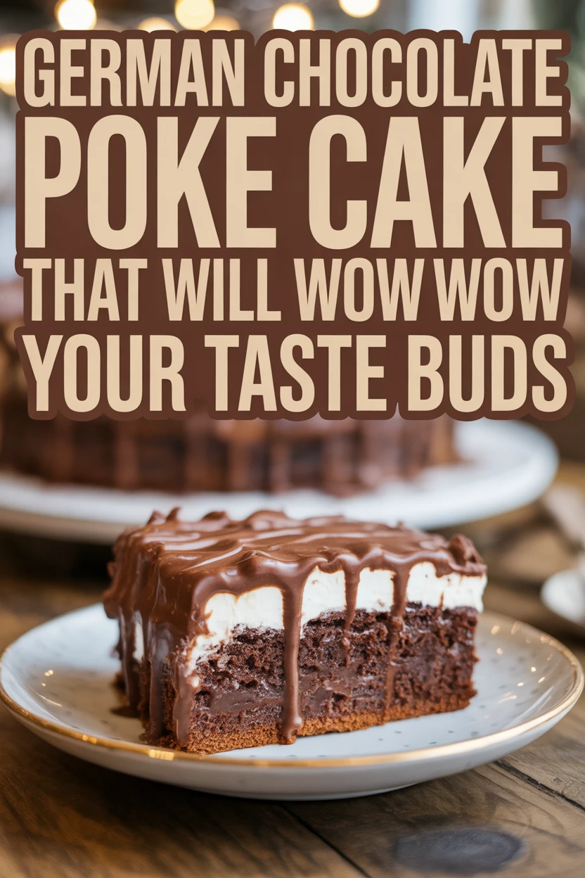 German Chocolate Poke Cake That Will Wow Your Taste Buds