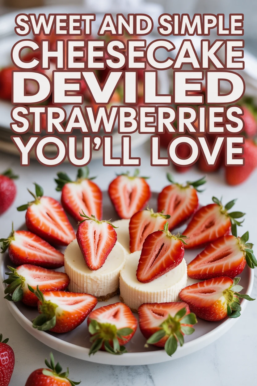 cheesecake deviled strawberries