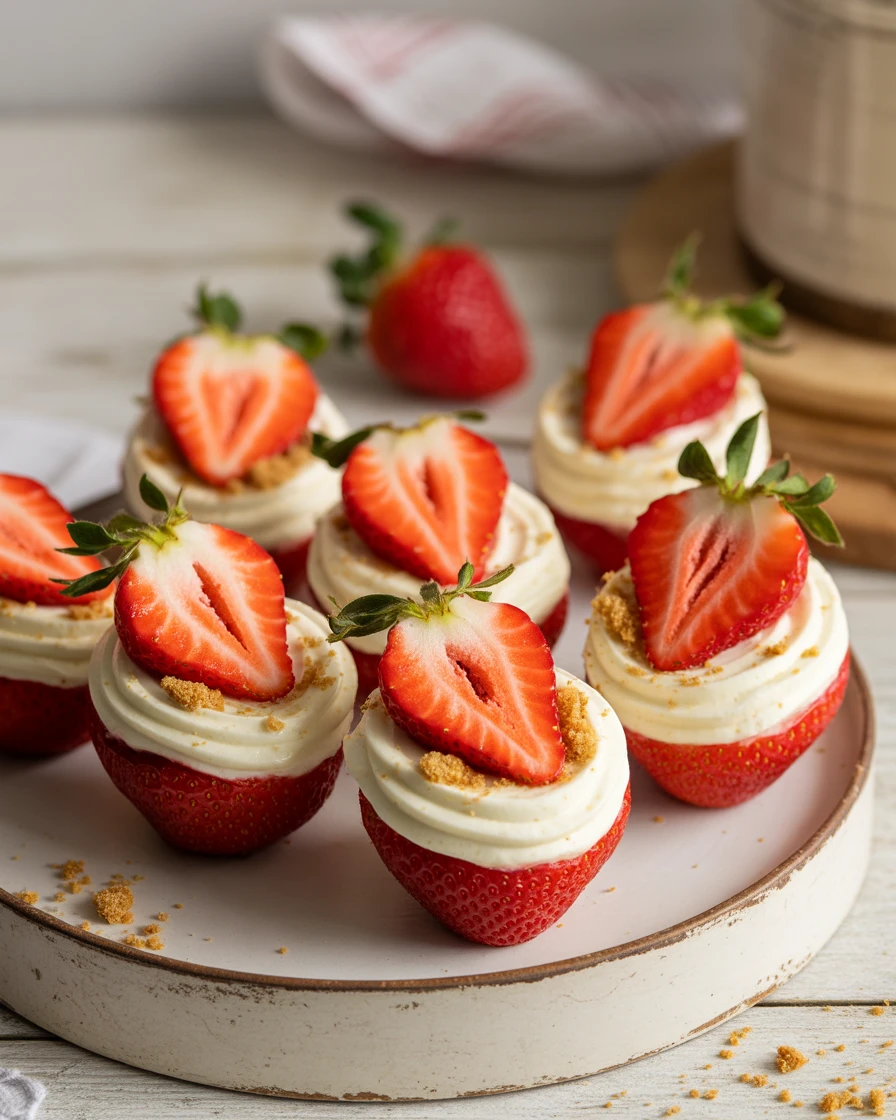 Sweet and Simple Cheesecake Deviled Strawberries You’ll Love