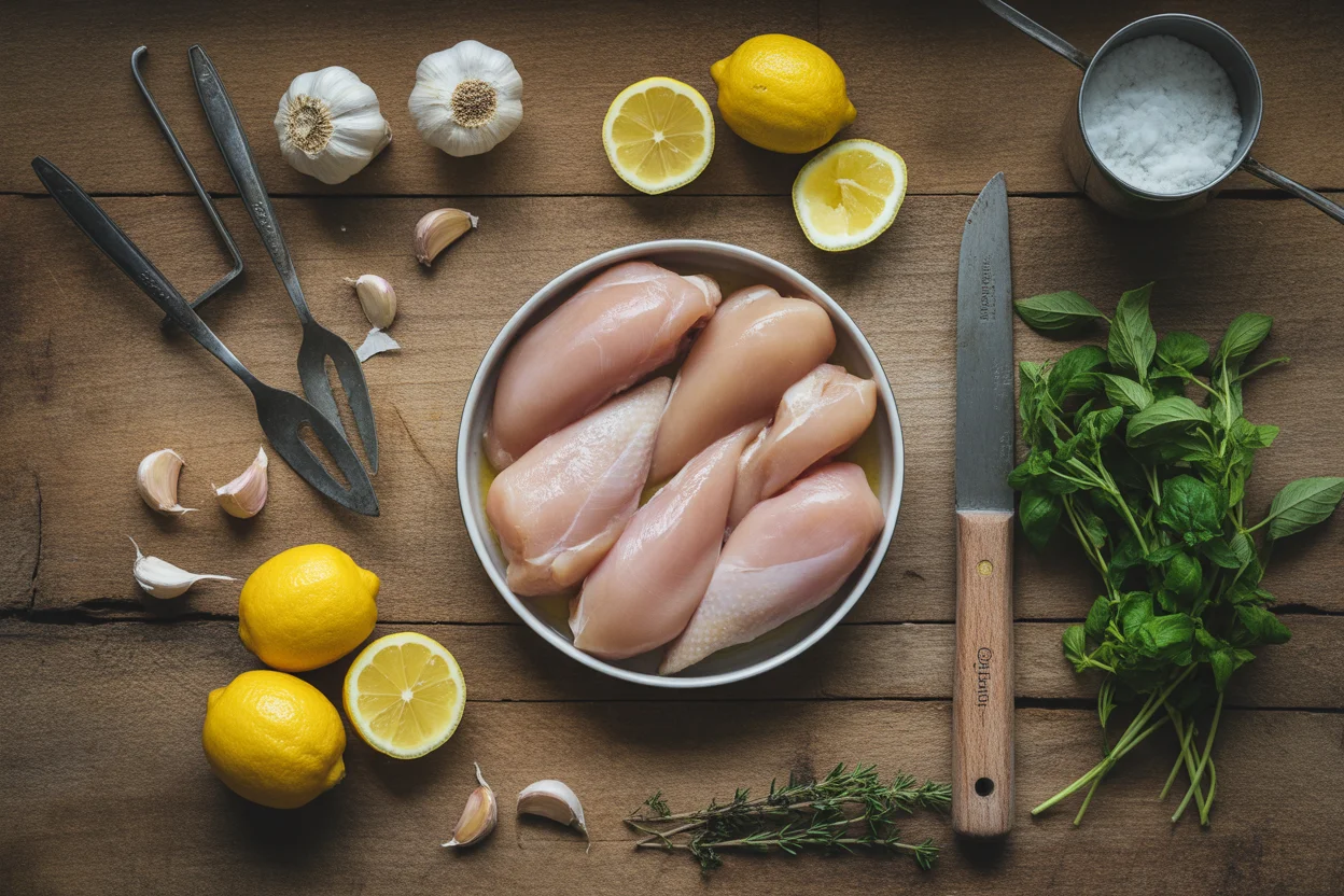 Lemon Garlic Butter Chicken Spiedini (Crispy Air Fryer Recipe);