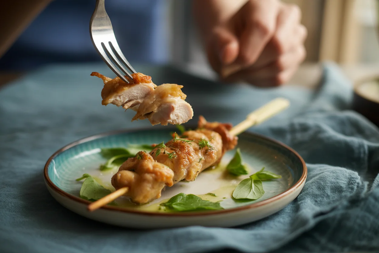 Lemon Garlic Butter Chicken Spiedini (Crispy Air Fryer Recipe);