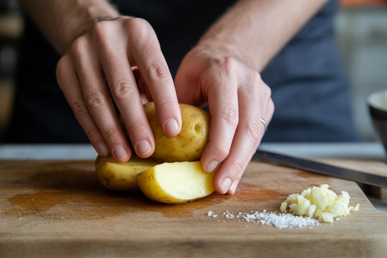 Crispy Air Fryer Smashed Potatoes (Easy, Garlicky & Golden)