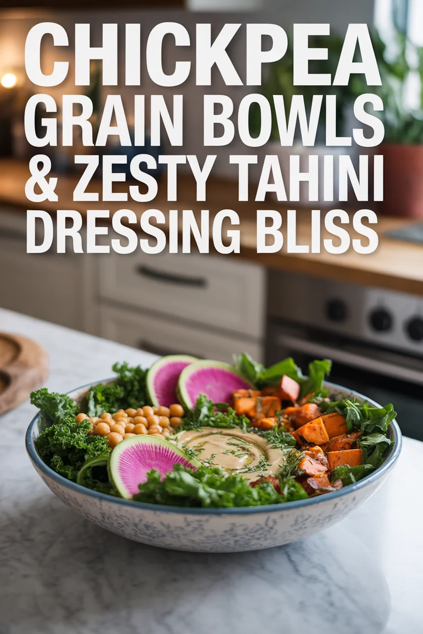 Chickpea Grain Bowls & Zesty Tahini Dressing Bliss