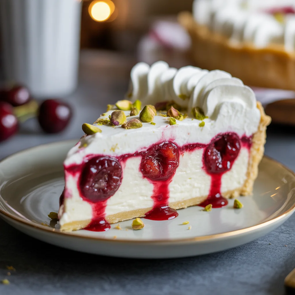 Lemon-Lime Cherry Pistachio Cheesecake